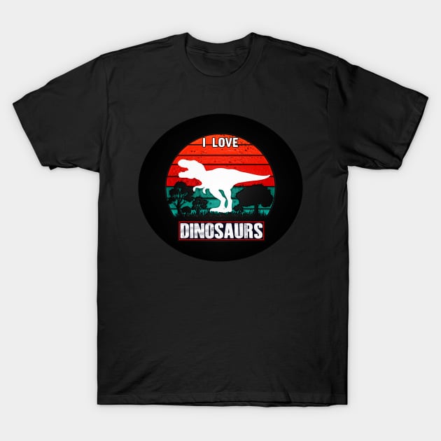 Black Panther Art - I Love Dinosaurs T-Shirt by The Black Panther